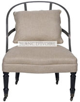 traditional fireside chair SALLY BLANC D'IVOIRE