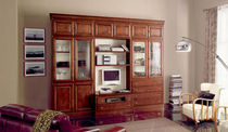 traditional glass and wood TV wall unit REIMS 12 Bassi F.lli