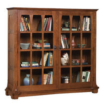 traditional glass front bookcase MISSION : GUS STICKLEY