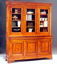 traditional glass front bookcase 1031 Meubles Flaux