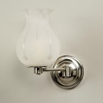 traditional glass wall light SWING ARM : TULIP SHADE VAUGHAN