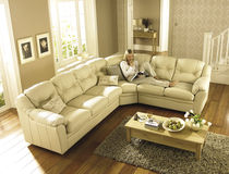 traditional leather corner sofa CHELTENHAM Saxon Leather Upholstery 