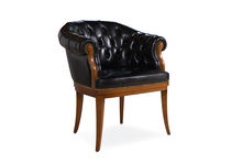 traditional leather office armchair GUEST BERTO SALOTTI