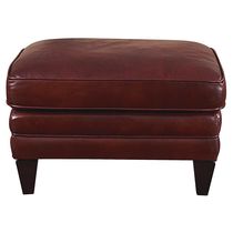 traditional leather pouf BALDWIN BASSET
