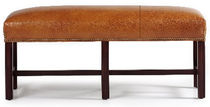 traditional leather upholstered bench HOLLIS  HANCOCK AND MOORE
