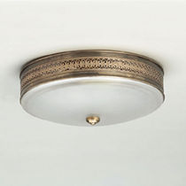 traditional metal ceiling lamp FLUSH FITTINGS : HODNET SILVER BOWL VAUGHAN