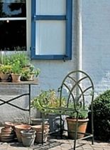 traditional metal garden chair GREEN POMAX