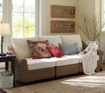 traditional rattan sofa HOLBROOK POTTERYBARN