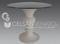 traditional round glass table (stone base) CLS-42 Celsan Renato