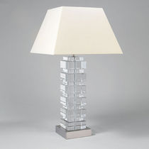 traditional table lamp (glass) CRYSTAL GLASS : MANHATTAN SQUARE COLUMN VAUGHAN