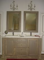 traditional wooden washbasin cabinet  JCB INT&Eacute;RIEURS