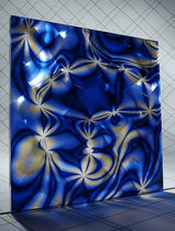 translucent patterned glass panel POND FLOWER lumigraf