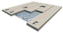underfloor heating system for concrete deck slab CLIMADECK Echo