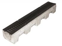 vibrocompressed concret drain channel with grating VIBRO - BASE 100 GRIDIRON