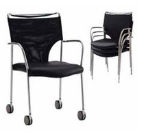 visitor chair with casters CHASSIS Arcadia Contract