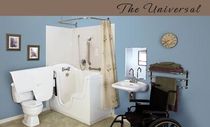 walk-in bath-tub for the disabled THE UNIVERSAL Seabridge BATHING