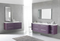 wall-mounted double washbasin cabinet CITY AMBIANCE BAIN