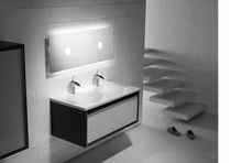 wall-mounted double washbasin cabinet VERANDA ROCA