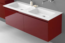 wall-mounted double washbasin cabinet ACCURA Burg