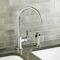 wall-mounted single handle mixer tap for kitchen with pull out spray VIR STIL: P23063-00 by LAURA KIRAR KALLISTA