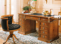 wood and leather classic style writing desk B08013 casa nobile
