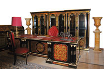 wood and leather classic style writing desk 3015 Mice Versailles