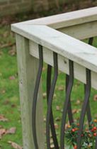 wood and metal balustrade Q-DECK PLUS&reg; Hoppings Softwood Products Plc 