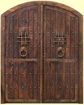 wood arched entrance door BURGUETTE Port&oacute;n Cl&aacute;sico
