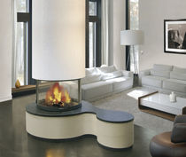 wood-burning closed hearth for central fireplaces 5 FACES TOTEM fire
