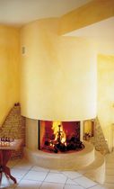 wood-burning closed hearth for fireplaces PANORAMIQUE 900 TOTEM fire
