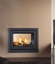 wood-burning double-sided fireplace insert UNILUX CUATRO TUNNEL Barbas