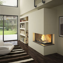 wood-burning open hearth for corner fireplace LATERAL HORIZON 1000 DROIT TOTEM fire