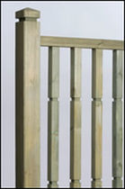 wooden balustrade Q-DECK PLUS&reg; Hoppings Softwood Products Plc 