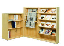 wooden brochure display rack  Arnold Kolax Furniture