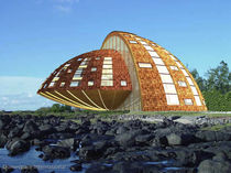 wooden contemporary ecological prefab building for housing development  DOMESPACE INTERNATIONAL