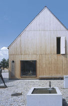 wooden contemporary ecological prefab building for public building  Muller Holzbau GmbH 