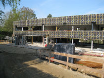 wooden contemporary ecological prefab building for school by Chesnot OSSABOIS