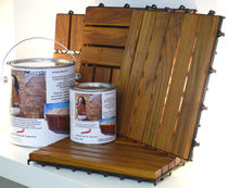 wooden deck tile for exterior floors INFINITA TROPICAL HARDWOOD AND TEAK OIL Infinita Corporation