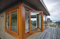 wooden double glazed folding sliding window S 60 Panda Windows & Doors 