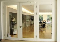 wooden double swing door with glass pane CIMEX AG LOCK-UP Haring Engineering Ltd 