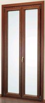 wooden double swing door with glass pane SFERA ICIF SFERAGROUP