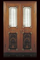 wooden double swing door with glass pane MOD P300BIS FRATELLI RADICE