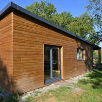 wooden facade cladding PIN ROUGE DU NORD Silverwood