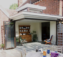 wooden fold-and-slide patio door SF65 I D Systems