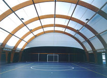wooden frame supported tensile structure BARACCATURA DI TESTATA EUROPLAST