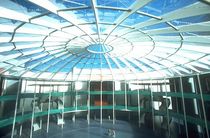 wooden frame supported tensile structure ARCHITECTURAL Haring Engineering Ltd 