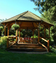 wooden gazebo (tiled covering)  Tyee Timber