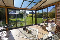 wooden patio canopy CLOVER AKENA VERANDAS
