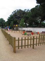 wooden railing for public spaces RUSTIC : VRV440 Benito