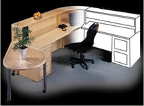wooden reception desk CLASSIC Jesper Office